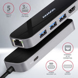 EAN 8595247906182 - Axagon HMC-6GL base para portátil y replicador de puertos Alámbrico USB 3.2 Gen 1 (3.1 Gen 1) Type-C Negr imagen 4