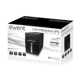 Ewent Ups 600va Line Interactive With Avr, 1 X Cee7/3 Port & 1 X C Line Interactive, 600 Va, 360 W, Avr, 1x Type F (Cee7/3), 1x Iec C13