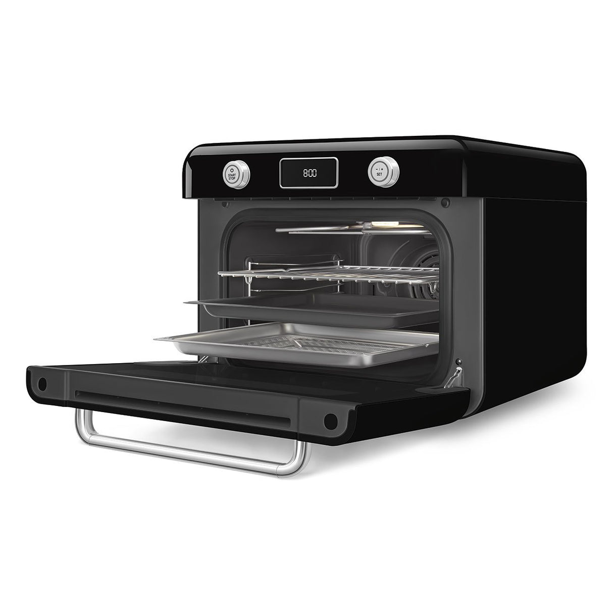 EAN 8017709333850 - Smeg COF01BLEU horno de vapor Pequeño Negro Botones, Giratorio imagen 6