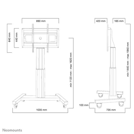 EAN 8717371445904 - Neomounts PLASMA-M2500BLACK mueble y soporte para dispositivo multimedia Negro imagen 9