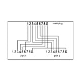 Inline Isdn Port Doubler 1x Rj45 Macho A 2x Rj45 Hembra Con Cable