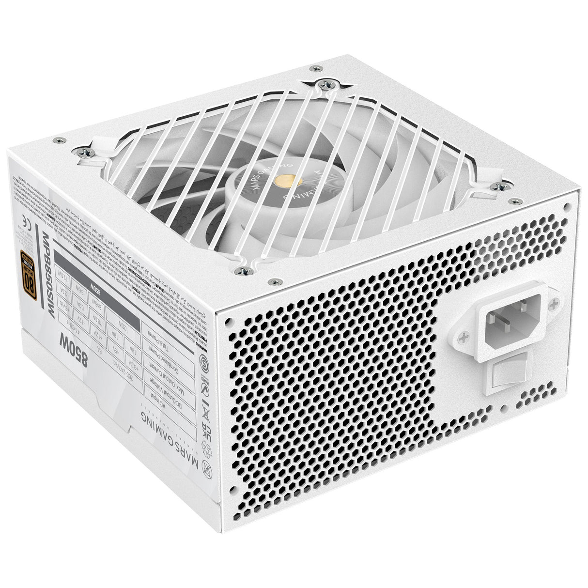 EAN 8435693109556 - Mars Gaming MPB850SIW unidad de fuente de alimentación 850 W 24-pin ATX ATX Blanco imagen 2