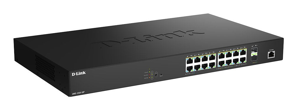 EAN 790069476655 - D-Link DMS-1250-18P/E switch Gestionado L2 2.5G Ethernet (100/1000/2500) Energía sobre Ethernet (PoE) Negr imagen 2