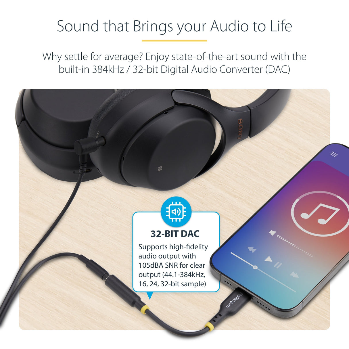 EAN 0065030898225 - StarTech.com USBCAUDIO2 cambiador de género para cable USB Type-C 2.0 3.5 mm Negro imagen 9
