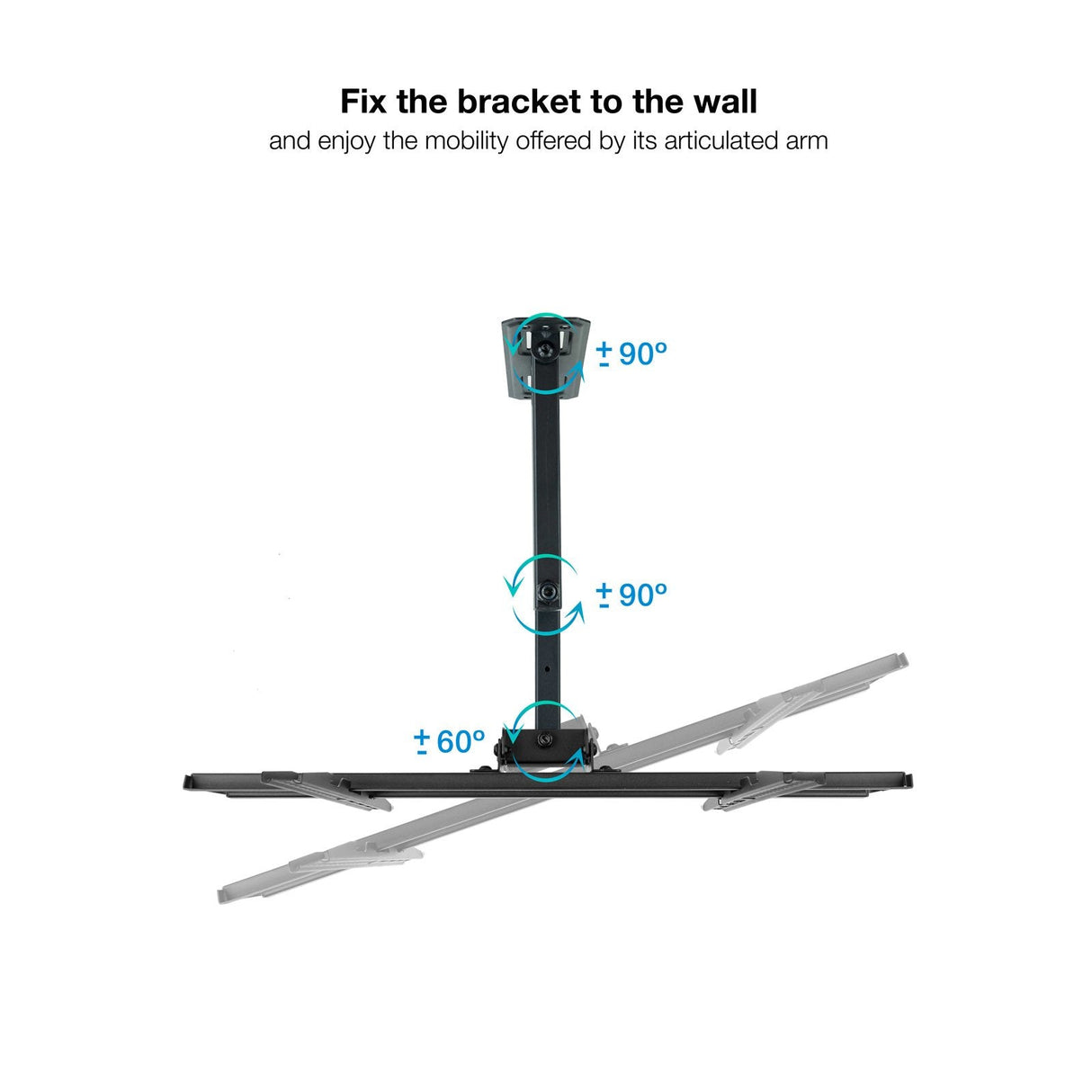 Tooq Soporte Pared Pantallas 32-55" Gira/Incli - Negro