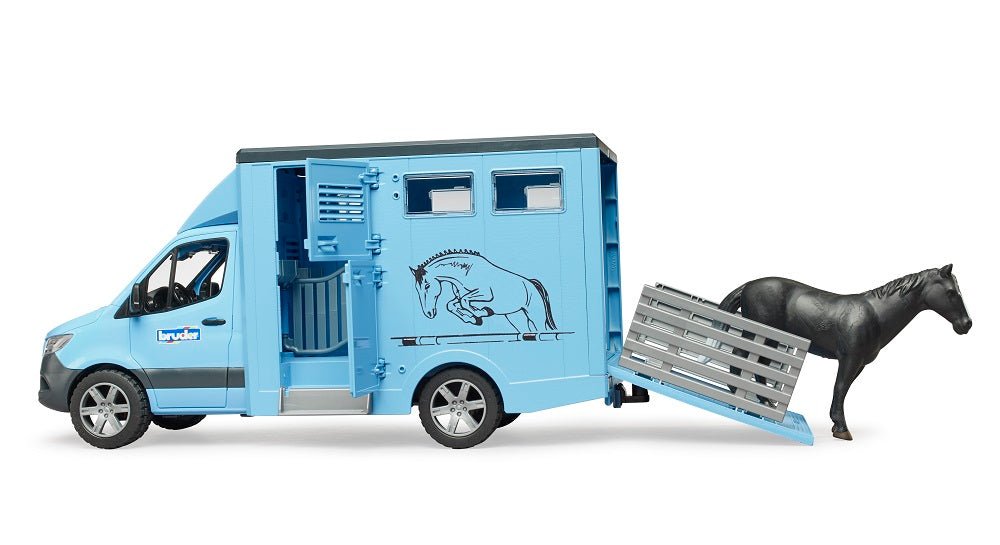 Bruder Camion Mercedes Benz Sprinter Para Transporte Equino. Incluye 1 Caballo. 43x17x22 Cm