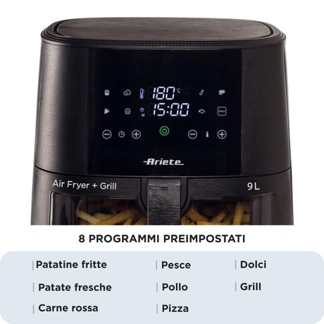 EAN 8003705122314 - Ariete 4630/00 Sencillo 9 L Independiente 1500 W Freidora de aire caliente Negro imagen 9