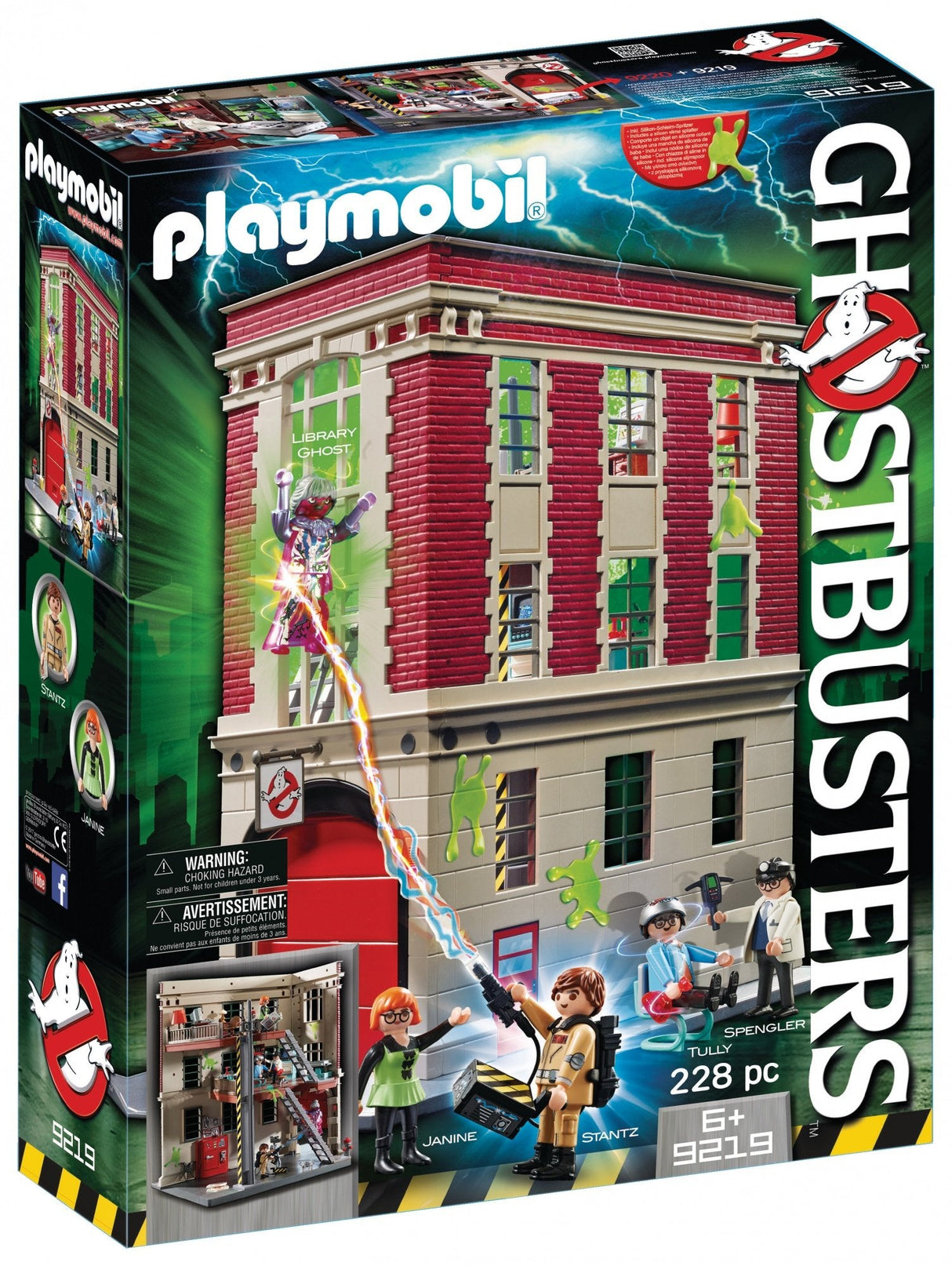 Playmobil Cazafantasmas Cuartel Del Parque De Bomberos Ghostbuster