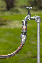 Gardena 18256-20 Accesorio Para Manguera Conector De Manguera Metal, De Plástico Negro, Gris, Metálico 1 Pieza(S)