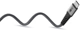 Cable Usb 2.0 De Goobay, Conector Usb-C > Conector Usb-C Negro/Gris, 1,5 Metros, Carga Con Hasta 60 W Pd, Cable Textil Con Conectores Metálicos 75739
