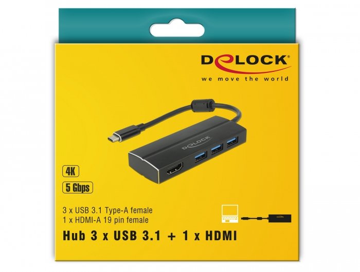 Delock Adaptador Usb Tipo C 3.0 X Usb Tipo-A Hdmi