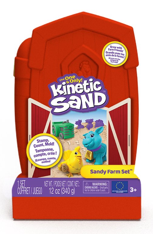 Spin Master Kinetic Sand - Sandy Farm Set, Arena De Juego 340 Gramos De Arena 6072781