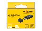 Lector De Tarjetas Externo Delock Mini Usb 2.0 Sd Y Micro Sd Slot
