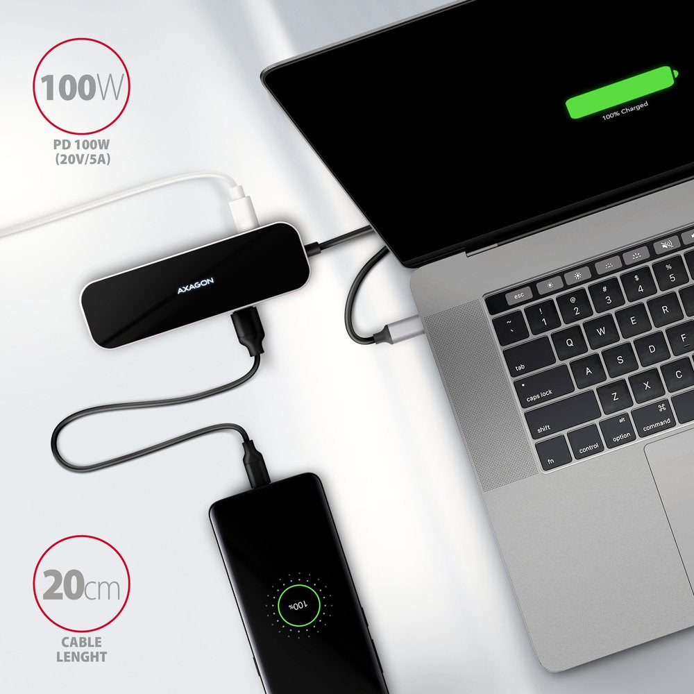 EAN 8595247907028 - Axagon HMC-6H4A base para portátil y replicador de puertos Alámbrico USB 3.2 Gen 1 (3.1 Gen 1) Type-C Neg imagen 4