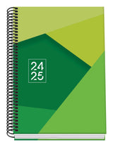 Dohe Tamgram Agenda Escolar Espiral A5 - Semana Vista - Papel 70g/M2 - Cubierta De Carton Plastificado - Color Verde