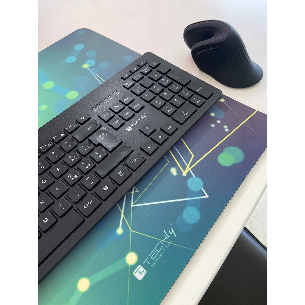 Techly Ictwc006-Us Teclado Inalámbrico Rf 2.4ghz Usb Chocolate