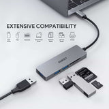 Hub Usb-C Cb-C63 Aluminiowy Ultra Slim 4w1 3xusb 3.1 1xmicrosd I Sd