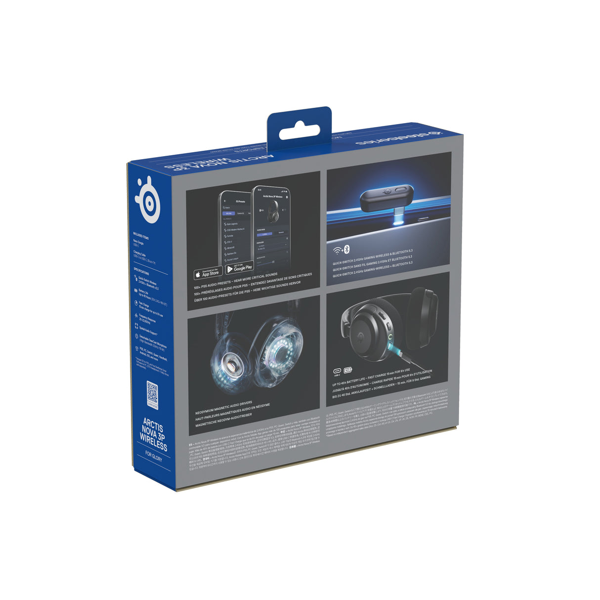 Steelseries Arctis Nova 3p Auriculares Inalámbrico Diadema Música/Uso Diario Bluetooth Negro
