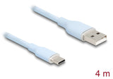 Delock 81224 Cable Usb 2.0 Usb Tipo-A Macho A Usb Type-C Macho 4 M Azul Silicona