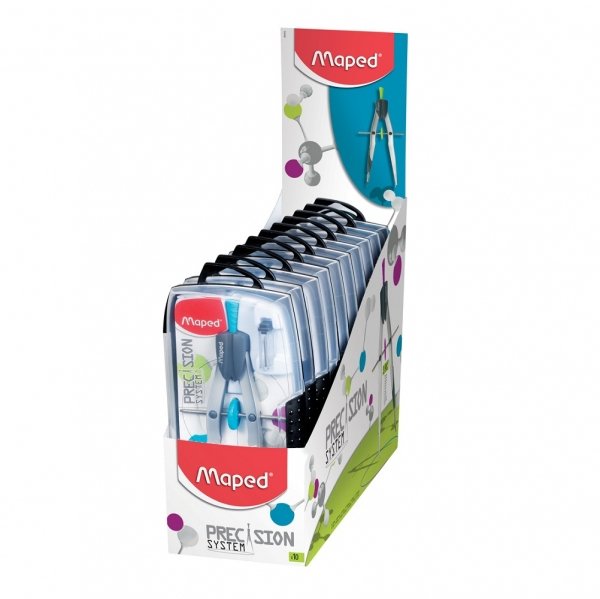 Maped Bigotera Gigante De Metal Precision System C/ Adaptador Universal Colores Surtidos