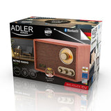 Radio Adler Ad 1171 Retro  With Bluetooth, Brown
