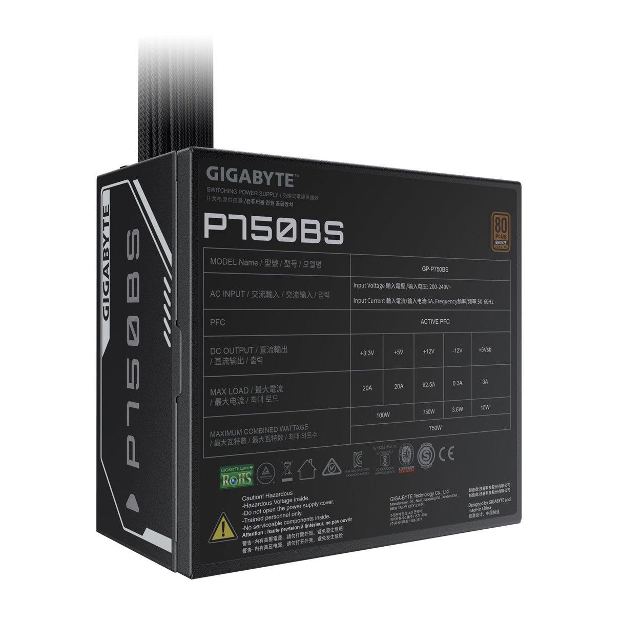 Fuente Alimentacion Gigabyte Gp-P650g 750w 80 Plus Br