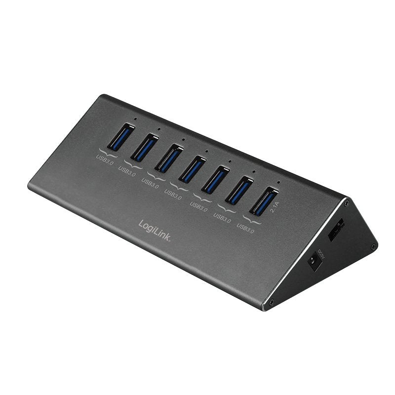 Logilink Hub 8 Puertos Usb 3.0 (3.1 Gen 1) 5000mbit/S Aluminio 2,1a Alimentado Ua0228
