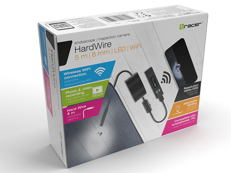 Cámara De Endoscopio Tracer Hardwire 5m 8mm