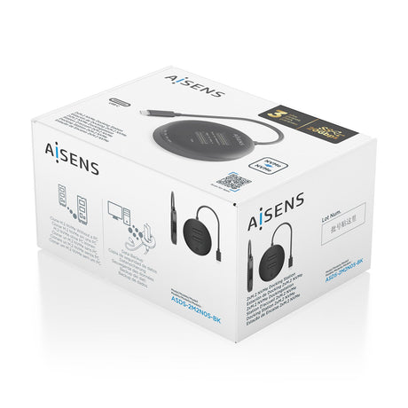 EAN 8435739903308 - AISENS ASDS-2M2N05-BK base de conexión para disco duro USB 3.2 Gen 2 (3.1 Gen 2) Type-C imagen 8