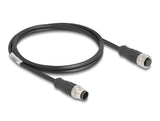 Delock 80803 Cable M12 Codificado A 8 Pin Macho A Hembra Pvc 1 M