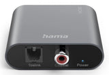 Hama Ac90 Convertidor De Audio Digital A Analogico - 5v - Cable 1m - Rca - Fibra Optica - 4.91x5.738x1.68cm - Color