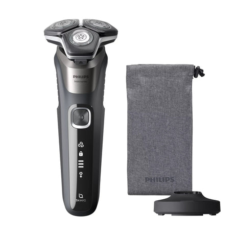 EAN 8720689021197 - Philips SHAVER Series 5000 S5887/13 afeitadora Máquina de afeitar de rotación Recortadora Gris imagen 1