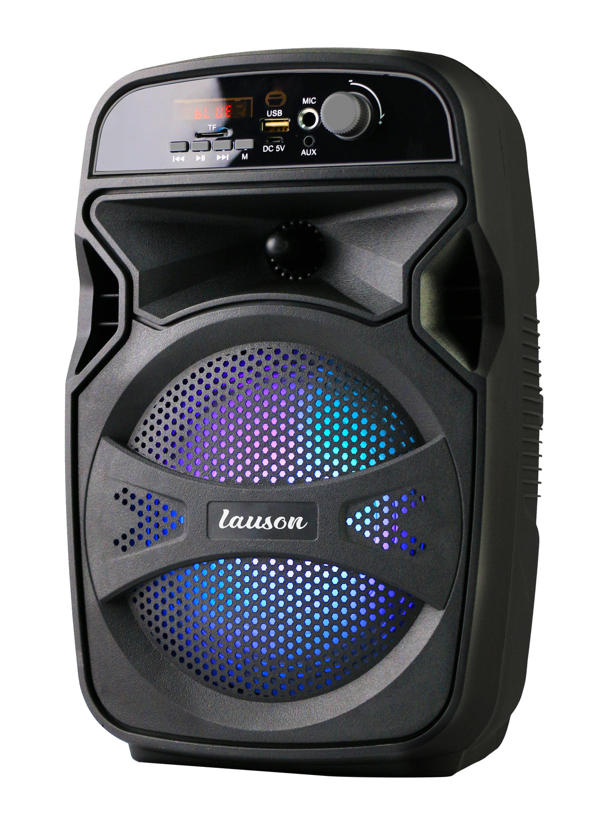 Lauson Llx34 Negro Altavoz Inalámbrico Portátil 20w Bluetooth Karaoke Fm Luces Usb Sd