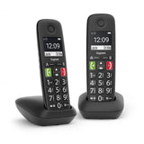 Gigaset E290 Duo Terminal De Teléfono Analógico Identificador De Llamadas Negro