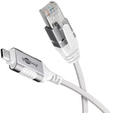 Cable Adaptador Ethernet Goobay Usb-C 3.2 Gen2 > Rj-45, Delgado Blanco, 10 Metros 74391