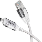 EAN 4040849743887 - Goobay 74388 cambiador de género para cable USB 3.1 type A RJ45 Blanco imagen 2