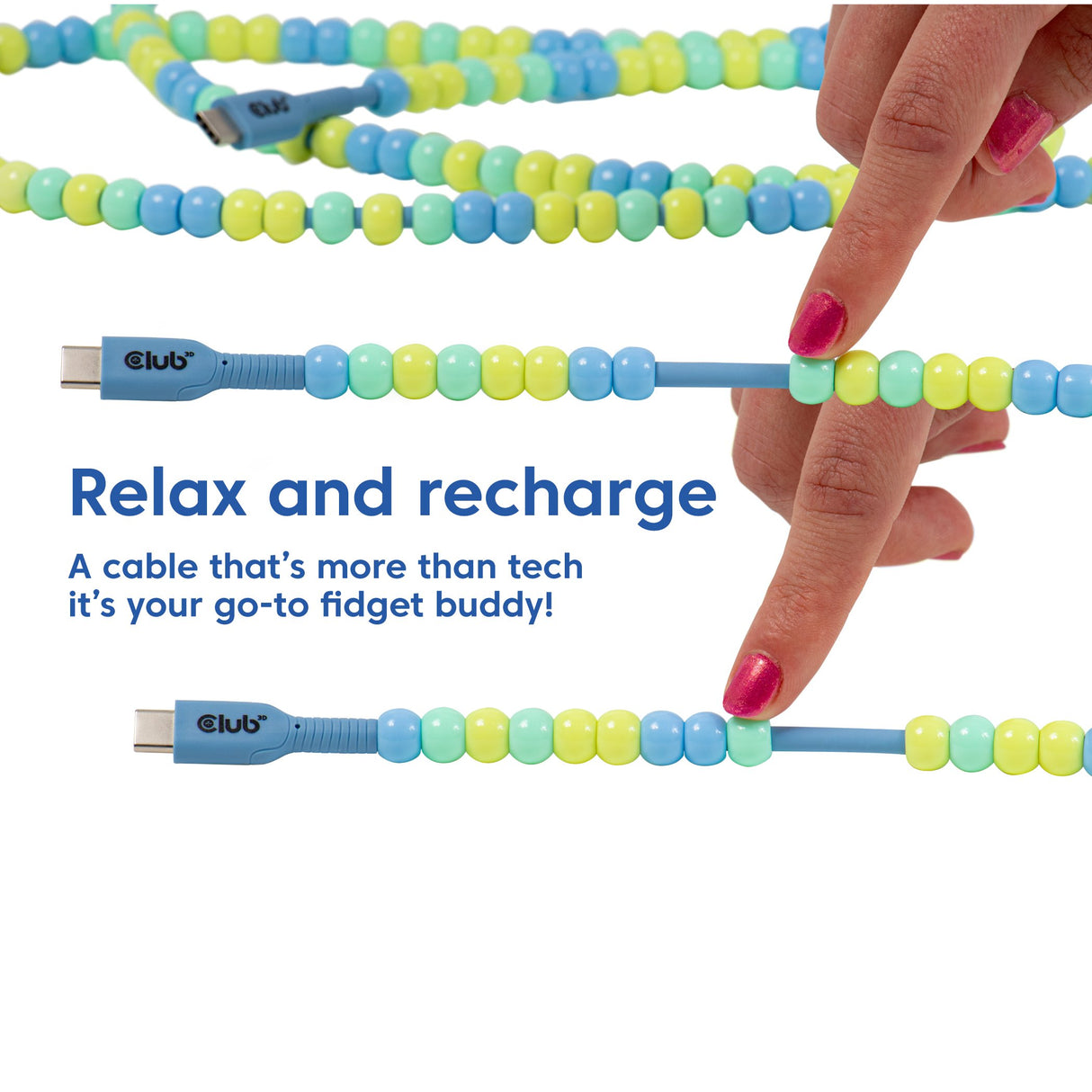 EAN 8719214473303 - CLUB3D CAC-3011 cable USB 2 m USB C 0,48 Gbit/s 60 W Azul, Verde imagen 7
