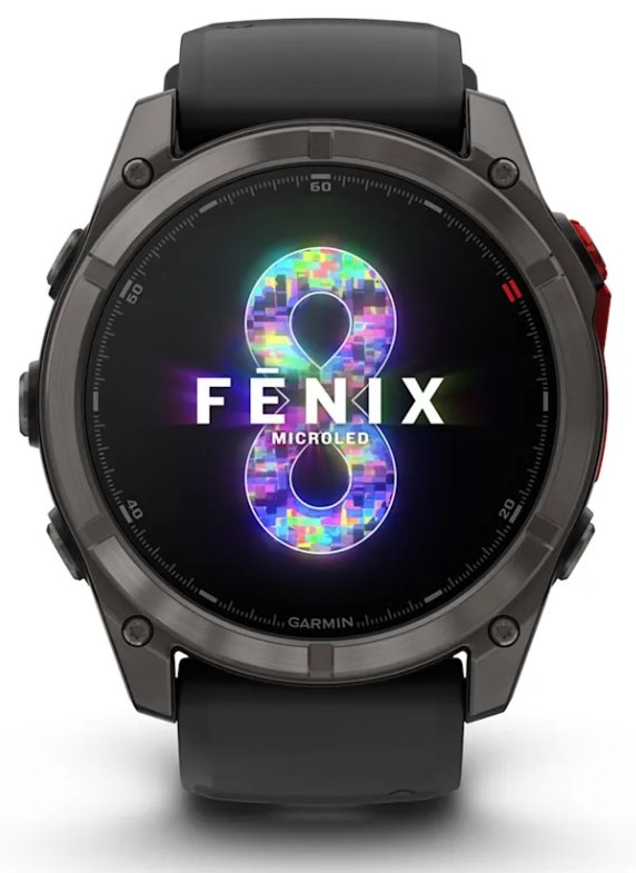 Reloj Smartwatch Fenix 8 Pro Microled Lte 51mm Zafiro Garmin - Titanio Negro