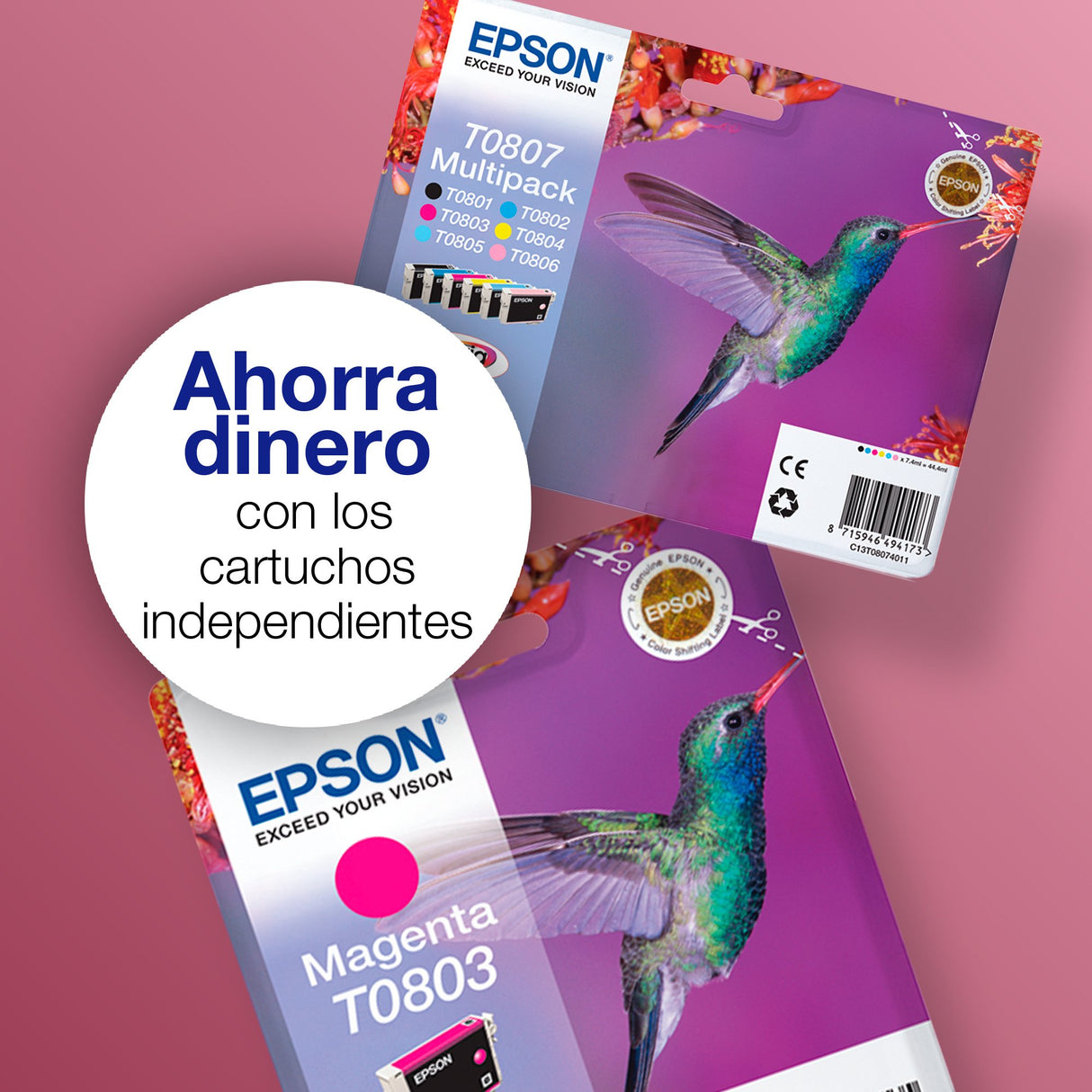 EAN 8715946494203 - Epson Hummingbird T0803 cartucho de tinta 1 pieza(s) Original imagen 5