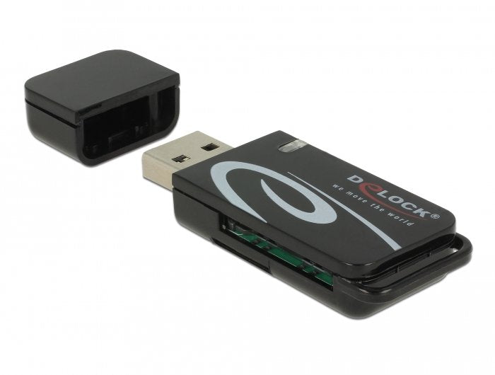Lector De Tarjetas Externo Delock Mini Usb 2.0 Sd Y Micro Sd Slot