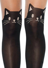 Leg Avenue - Pantys Opacos Con Dibujo De Gato