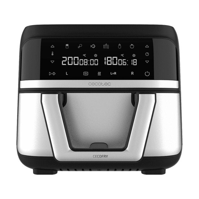 EAN 8435771907081 - Cecotec Cecofry Dual 9000 Sencillo 9 L Independiente 2850 W Freidora de aire caliente Negro, Acero inoxid imagen 1
