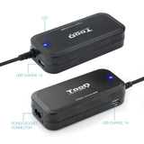 Tooq Cargador Universal Automatico Para Portatil 90w - 2x Usb - 12 Adaptadores - Voltaje 12-20v