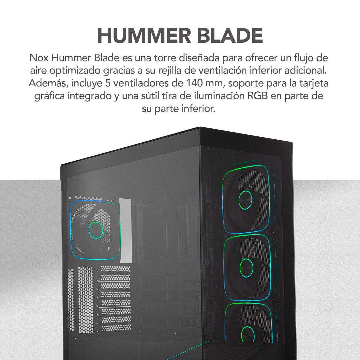 Caja Pc Gaming Semitorre Nox Hummer Blade