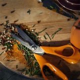 Fiskars Tijera De Cocina 18 Cm Naranja, Acero Inoxidable Hierba