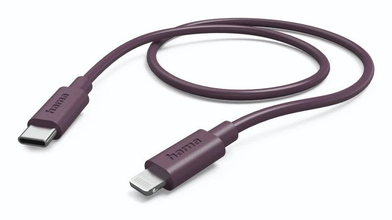 Cable  Hama  Usb-C A Lightning - Longitud 0.75m - Velocidad Hasta 480mbps - Blindado - Negro