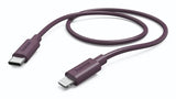 Cable  Hama  Usb-C A Lightning - Longitud 0.75m - Velocidad Hasta 480mbps - Blindado - Negro