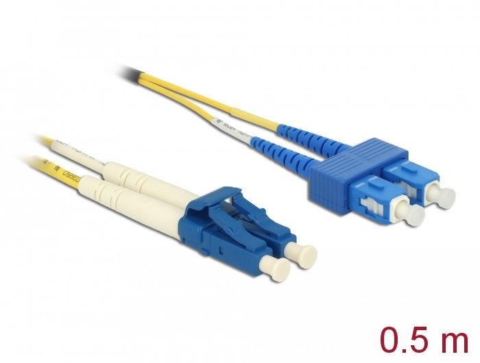 Delock Cable Lwl Lc > Sc Singlemode Os2 0,5 M