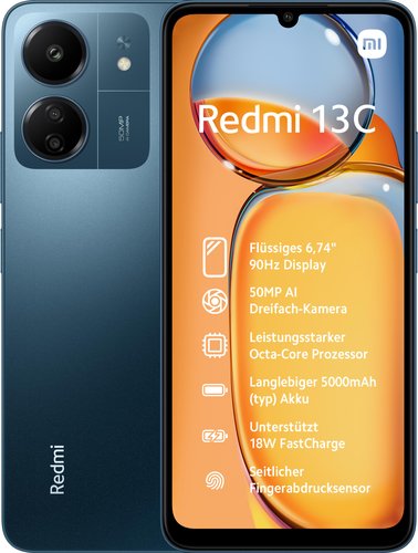 Smartphone Xiaomi Redmi 13c 8gb 256gb 6.74' Azul Marino