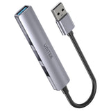 Unitek Hub Usb-A 1xusb-A 5 Gbps, 3xusb-A 2.0 Alu